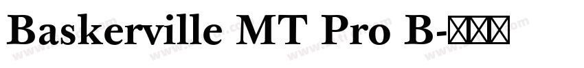 Baskerville MT Pro B字体转换